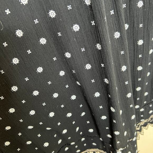 Old Navy Black Printed Halter Tie Cotton Dress Small - Picture 2 of 10